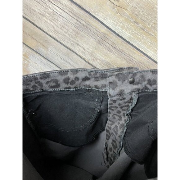 GOOD AMERICAN Size 10 Good Legs Gray Leopard Print High Rise Skinny Jeans Read - Picture 11 of 11